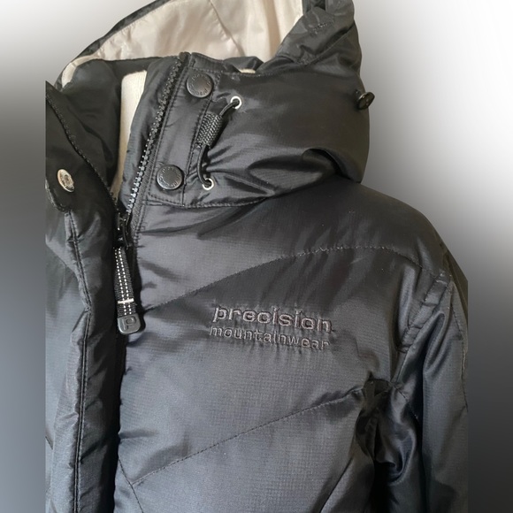Precision Mountainwear Jackets & Blazers - Black Precision Mountainwear Black Coat with Detachable Hood